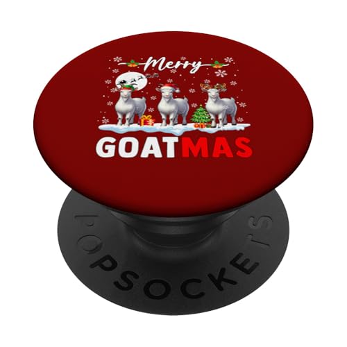 Merry Christmas Three Santa Reindeer Goats Farmer Rancher PopSockets Klebender PopGrip von Farmer Christmas Costume