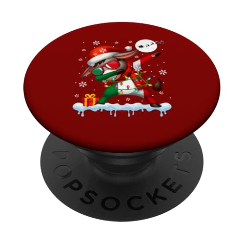 Santa Donkey Dabbing Sunglasses Italian Flag Xmas Farmer PopSockets Klebender PopGrip von Farmer Christmas Costume