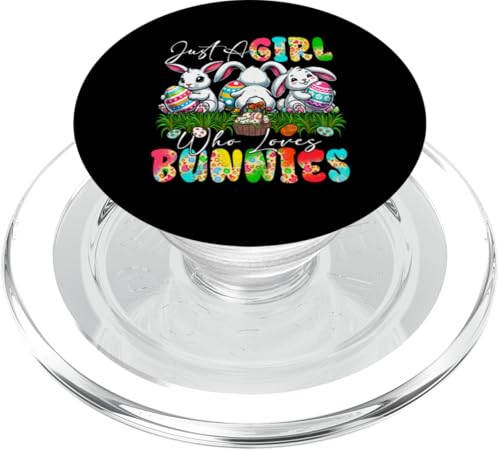 A Girl Loves Bunnies Ostern Drei niedliche Hasen Jagdeier PopSockets PopGrip für MagSafe von Farmer Easter Day Costume