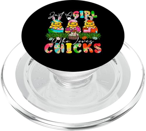 A Girl Loves Chicks Drei Osterhasen Küken Jagd Eier PopSockets PopGrip für MagSafe von Farmer Easter Day Costume