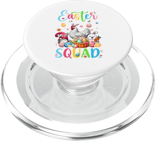 Easter Squad Group Bunny Chicken Gnome Hunting Eggs Basket PopSockets PopGrip für MagSafe von Farmer Easter Day Costume