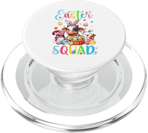 Easter Squad Group Bunny Cow Gnome Hunting Eggs Basket PopSockets PopGrip für MagSafe von Farmer Easter Day Costume