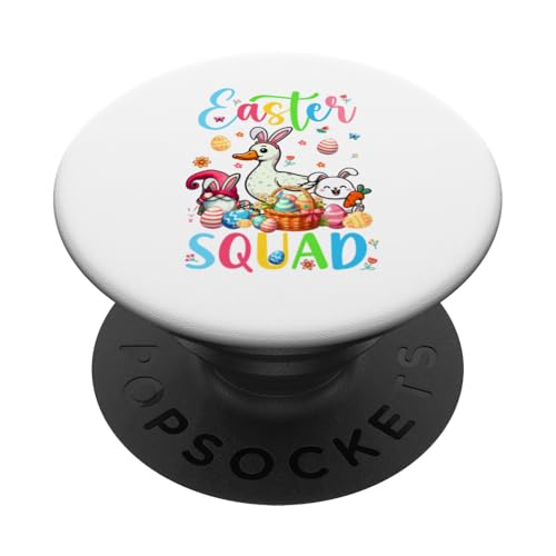 Easter Squad Group Bunny Duck Gnome Hunting Eggs Basket PopSockets Klebender PopGrip von Farmer Easter Day Costume