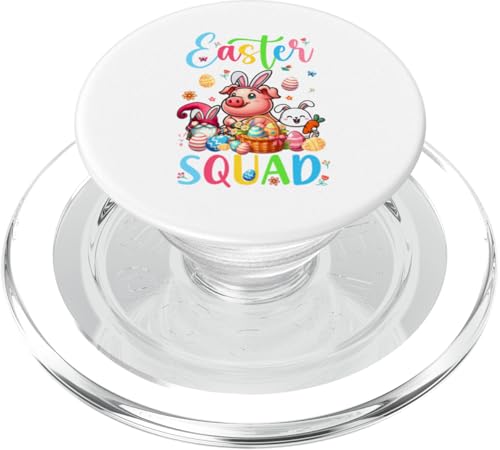 Easter Squad Group Bunny Pig Gnome Hunting Eggs Basket PopSockets PopGrip für MagSafe von Farmer Easter Day Costume