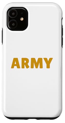 Hülle für iPhone 11 Armee – kräftiger militärischer gelber Text, taktischer Stil von Fashion World