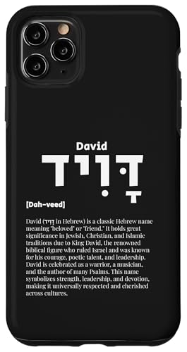 Hülle für iPhone 11 Pro Max David Name geschrieben in Hebräisch - Beloved, Dovid, Davie, Dave von Fashion World