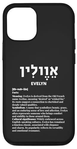 Hülle für iPhone 12/12 Pro Evelyn Name in Hebräisch – anmutiges Leben und symbolische Bedeutung von Fashion World