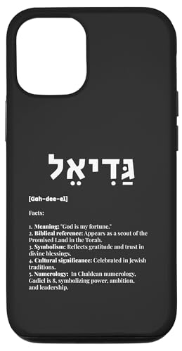 Hülle für iPhone 12/12 Pro Gadiel in Hebräisch – God is My Fortune, Torah Inspiration Name von Fashion World