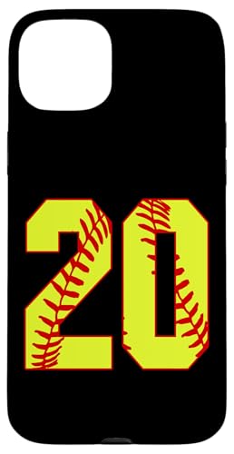 Softball #20 Fast Pitch Love Softball Mama Lieblingsspieler Hülle für iPhone 15 Plus von Fast Pitch Softball Jersey Number Fan Favorites