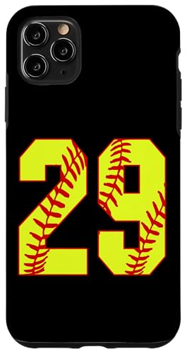 Softball #29 Fast Pitch Love Softball Mama Lieblingsspieler Hülle für iPhone 11 Pro Max von Fast Pitch Softball Jersey Number Fan Favorites