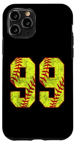 Hülle für iPhone 11 Pro Softball Trikot #99 Fastpitch Nummer 99 Player Mom von Fastpitch Softball Jersey Number Fan Favorites