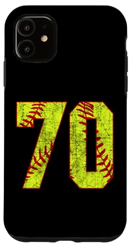 Hülle für iPhone 11 Softball #70 Fastpitch Softball Mama Nummer 70, Spielerin von Fastpitch Softball Jersey Number Fan Favorites