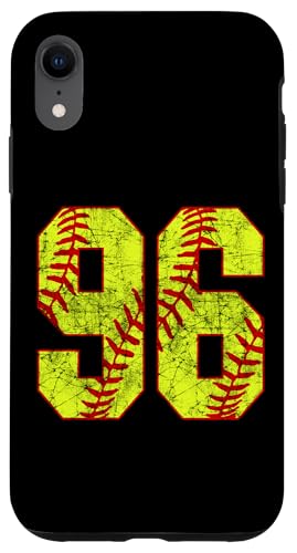 Hülle für iPhone XR Softball #96 Fastpitch Softball Mom Nummer 96 Spieler von Fastpitch Softball Jersey Number Fan Favorites