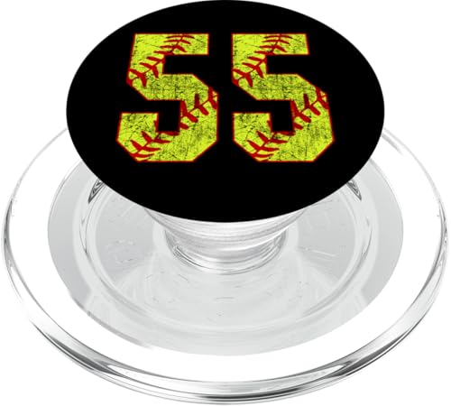 Softball #55 Fastpitch Softball Mom Nummer 55 Spieler PopSockets PopGrip für MagSafe von Fastpitch Softball Jersey Number Fan Favorites