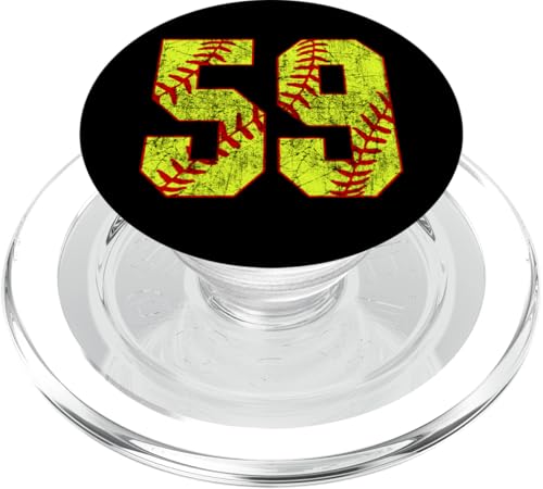 Softball #59 Fastpitch Softball Mom Nummer 59 Spieler PopSockets PopGrip für MagSafe von Fastpitch Softball Jersey Number Fan Favorites