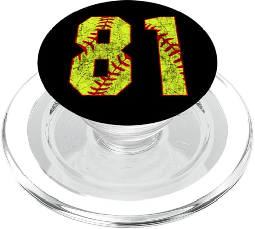 Softball #81 Fastpitch Softball Mom Nummer 81 Spieler PopSockets PopGrip für MagSafe von Fastpitch Softball Jersey Number Fan Favorites