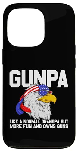 Hülle für iPhone 13 Pro Gunpa Eagle Funny Gun Opa Father's Day Gunpa von Father's Day Gift Co.