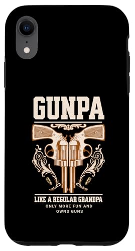 Hülle für iPhone XR Gunpa Revolver, lustige Pistole, Opa, Vatertag, Gunpa von Father's Day Gift Co.