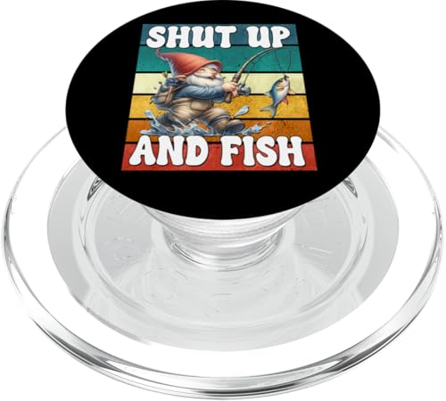 Shut Up And Fish Gnome For Men Funny Fathers Day Fishing Dad PopSockets PopGrip für MagSafe Shut Up And Fish Gnome For Men Funny Fathers Day Fishing Dad PopSockets PopGrip für MagSafe von Fathers Day Fishing Gifts For Dad Fisherman Gnome