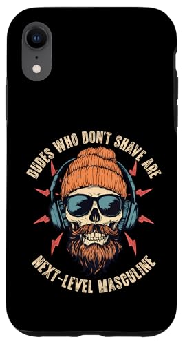 Hülle für iPhone XR Vater Bart Kopfhörer Papa Opa männlich Männer von Fathers Day Outfit for Bearded Men Dad Clothes