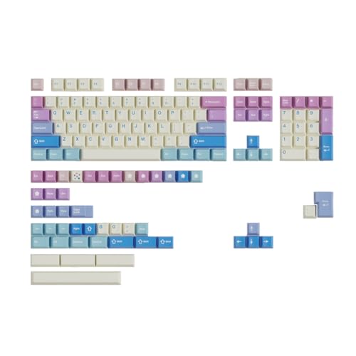 Faugkaka 150 Tasten Tastenkappen PBT-Material Tastatur-Tastenkappen Cherry-Profil Sublimations-Tastenkappe für die Meisten Mechanischen Tastaturen A von Faugkaka