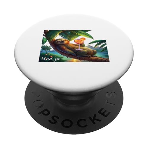 Faultier Bin da kann losgehen und ja es eskaliert eh Kostüm PopSockets mit austauschbarem PopGrip von Faultier Partykostüm für Mädelsabend Partyshirt