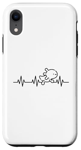 Hülle für iPhone XR Axolotl Herzschlag Life Heart Axolotl EKG Puls von Favorite Animal Wholesome Pet Axolotl Lover Merch