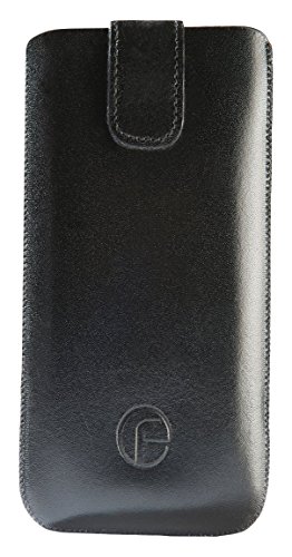 Original Favory Etui Tasche für / Doro PhoneEasy 510 / Leder Etui Handytasche Ledertasche Schutzhülle Case Hülle Lasche mit Rückzugfunktion* in Schwarz von Favory