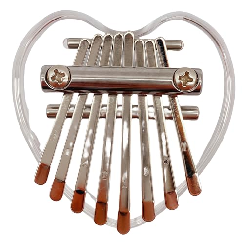 Mini Kalimba Daumenklavier, 7 x 5 x 2,8 cm, tragbares Fingerpiano (Crys Heart) von Fay Bless