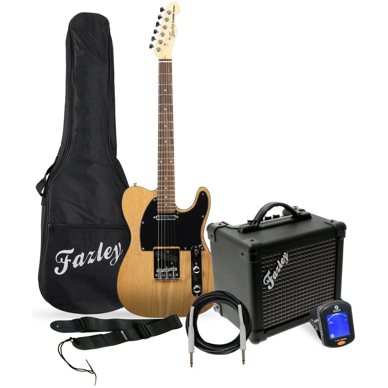 Fazley FTL218 Starter Pack Natural Electric Guitar Starter Pack von Fazley