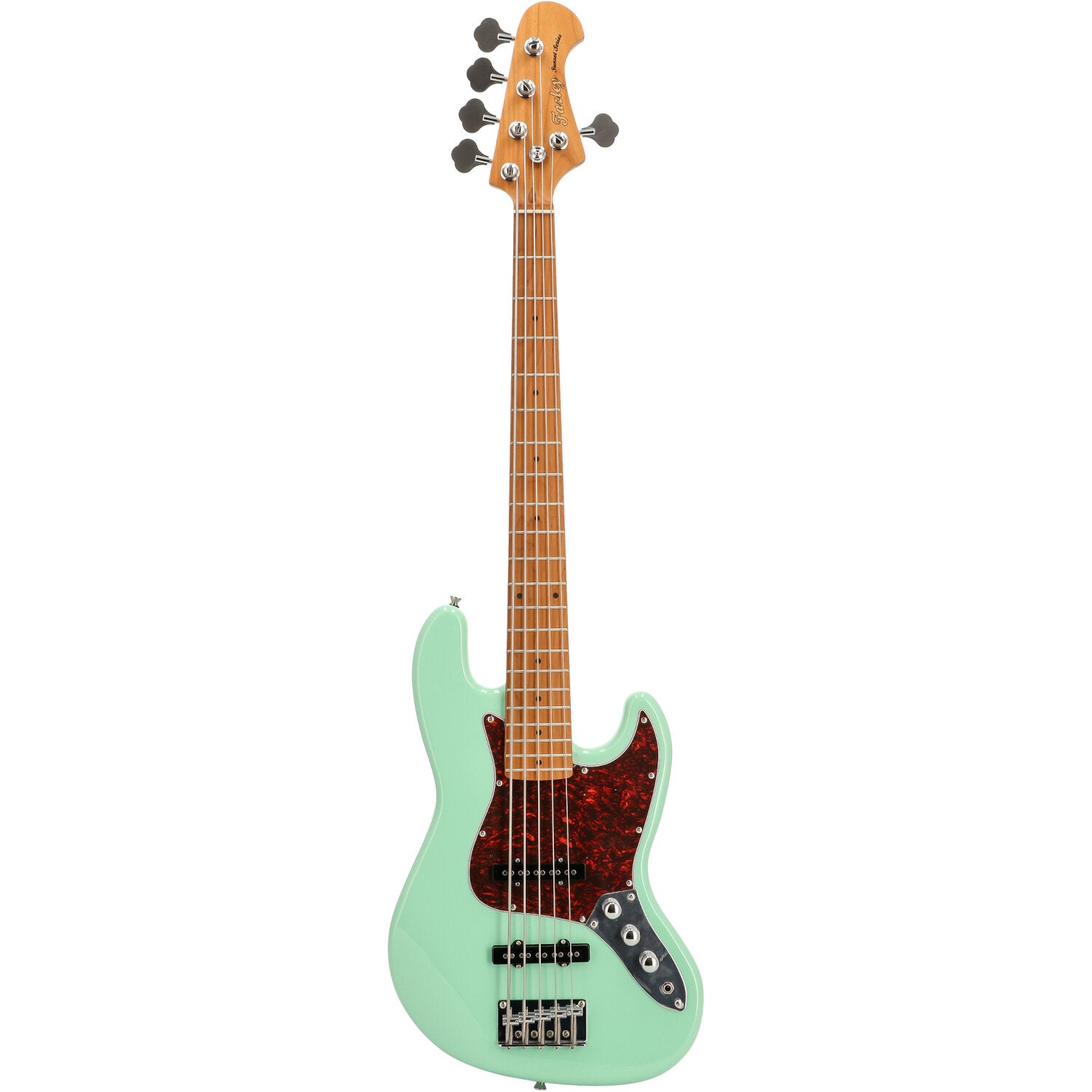 Fazley Sunset Series Jellyfish 5 Surf Green 5-String Electric Bass with Gig Bag von Fazley