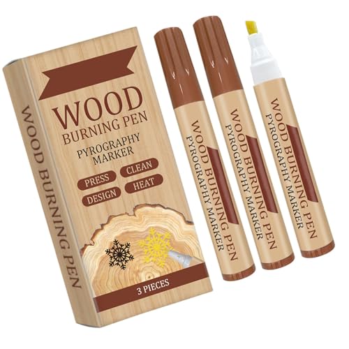 3 x Holzbrennmarker, Brandmalstift, Brandmalerei-Marker, einfach zu bedienen, Holzbasteln, Brennstift für Holzmalerei von Fazvncv