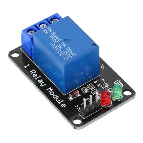 Fcuajdkq 1-Wege-Relaistreibermodul mit LED-Anzeige, Kompatibel mit Mikrocontroller, PLC und MCU-Steuerplatinenmodul 5V von Fcuajdkq