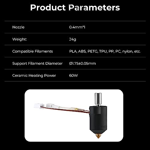 K1 Keramikheizungsblock Kit leistungsstarke Thermalleitfähigkeit 3D -Druckerzubehör kompatibel mit K1 und K1 Max von Febuliy