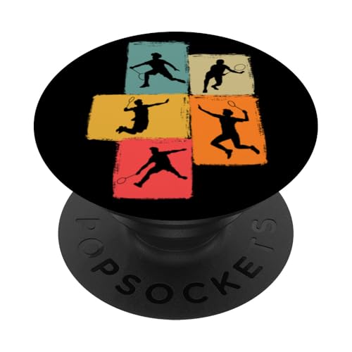 Federball Badminton PopSockets Klebender PopGrip von Federballspieler Badmintonspieler