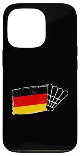 Hülle für iPhone 13 Pro Federball Deutsche Flagge Badminton von Federballspieler Badmintonspieler