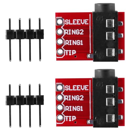 Fegtrtyoa 2X TRRS 3,5 mm Klinke Breakout Board Kopfhörer Video Audio MP3 Professionelles Anschluss Modul von Fegtrtyoa