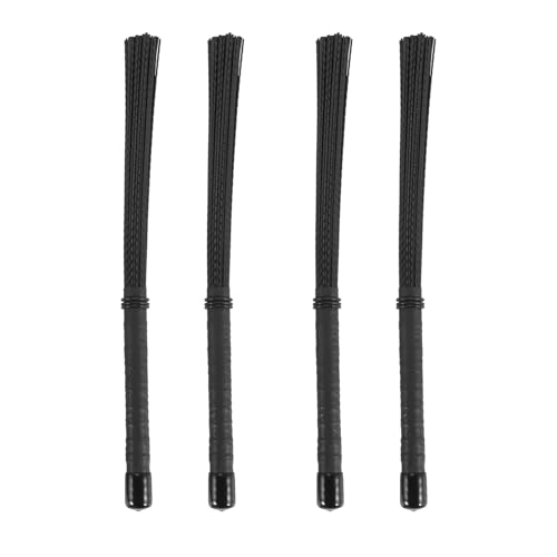 Fegtrtyoa 4Pcs Cajon Pinsel Teleskop Trommel BüRsten Nylon Sticks Schlagzeug für Jazz Stick Trommel von Fegtrtyoa