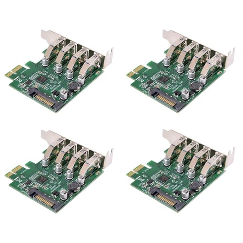 Fegtrtyoa 4X Low Profile 4 Ports PCI-E auf USB 3.0 HUB PCI Express Erweiterungs Karten Adapter 5 Gbit/S USB1.1/2.0/3.0 Betriebs Systeme von Fegtrtyoa