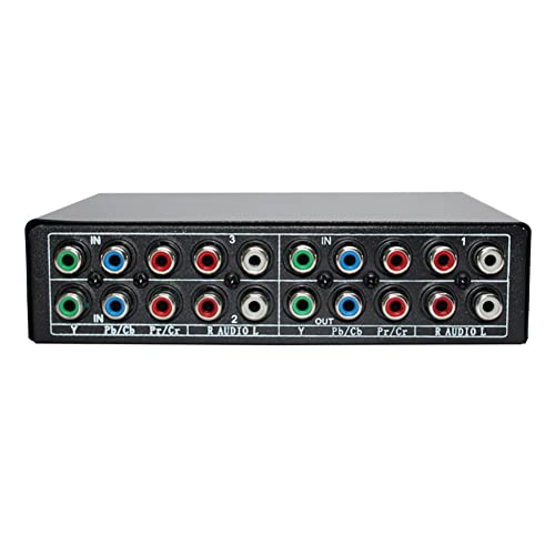 Fegtrtyoa RGB Component Switch Selektor 5 3-Wege YPBPR Kabel Komponente Switch AV Switcher für PS2 DVD Player TV von Fegtrtyoa