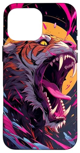 Hülle für iPhone 16 Pro Max Mehrfarbiger Wild Tiger von Fei Long Design Hub