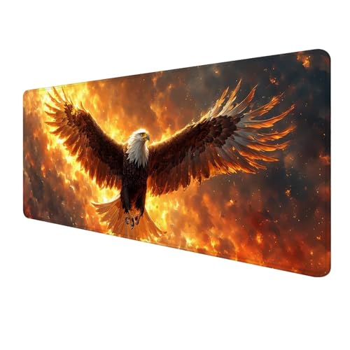 XXL Mauspad 1200 x 500 mm, Tier Mousepad, Gaming Mouse Pad Wasserdicht und Langlebig, rutschfeste Gummibasis, Genähte Kanten Mauspad Vogel, Mauspads Schreibtischunterlage für Home Gaming Office S-968 von FeiPride