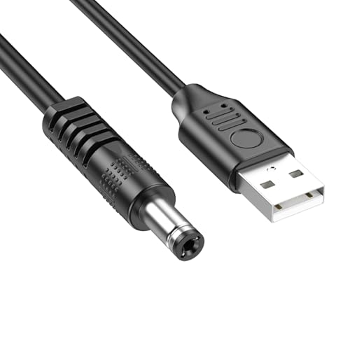 FeiYeup USB-auf-DC5-V-Netzkabel, USB auf DC5 V, Ladekabel für Lampe, Lüfter, Lautsprecher, Router, mehrere Größen, 5521 5525 35135 4017 von FeiYeup