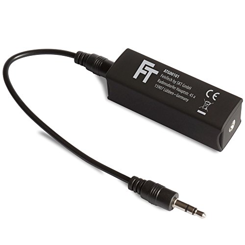 FeinTech ATG00101 Audio Masse-Trennglied Mantelstrom-Filter, 3,5 mm Klinke beseitigt Brummen schwarz von FeinTech