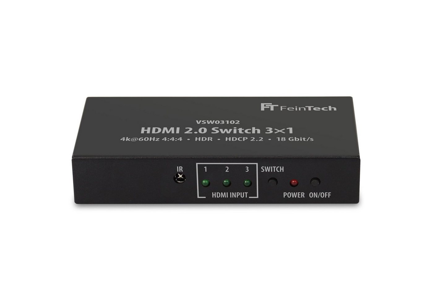 FeinTech Audio / Video Matrix-Switch VSW03102 HDMI Switch 3x1, Automatische Umschaltung von FeinTech