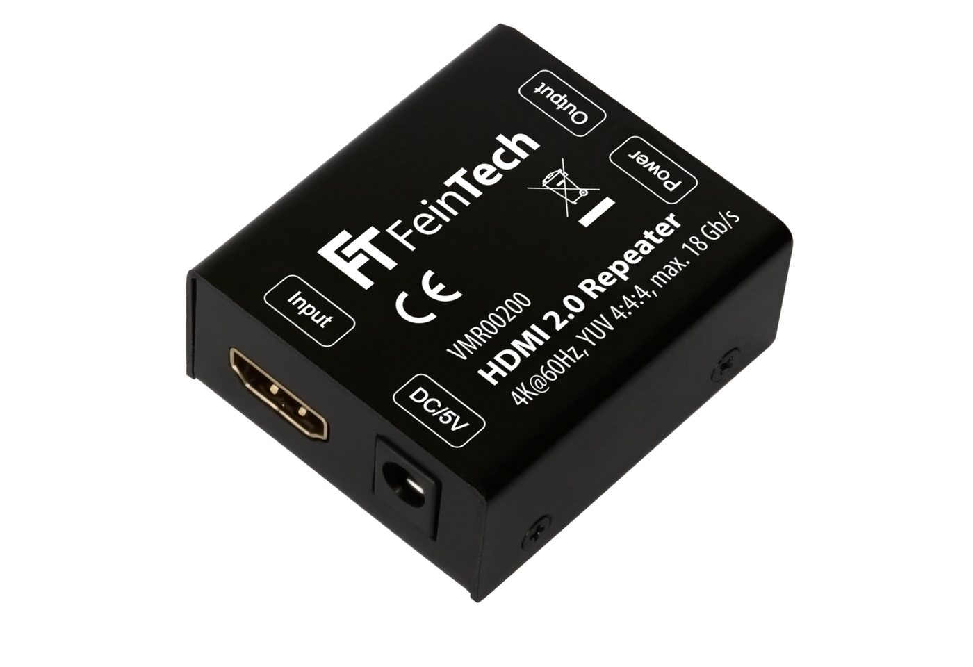 FeinTech HDMI 2.0 Repeater Verstärker 4K Ultra-HD HDMI-Adapter HDMI zu HDMI von FeinTech