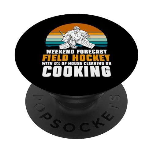 Weekend Forecast Field Hockey Player PopSockets Klebender PopGrip von Feldhockey Spieler Designs Idee