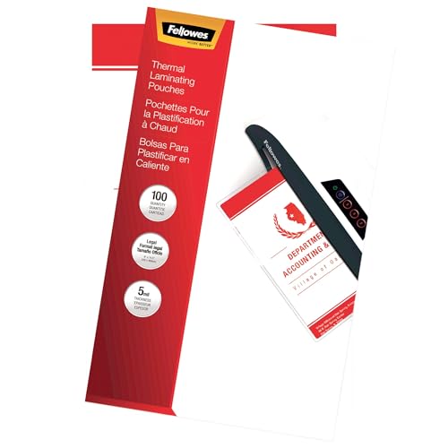 Fellowes Hot Laminierfolien 5 mil 100 Pack farblos Fellowes Hot Laminierfolien 5 mil 100 Pack farblos von Fellowes