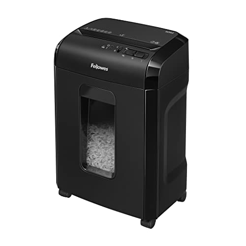 Sicherheitsstufe P5 Aktenvernichter: Fellowes Microcut (2000+ Partikel/A4), 10 Blatt, Powershred 10M, Büro/Homeoffice, 19L Papierkorb, Sicherheitssperre, schwarz von Fellowes