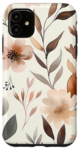 Hülle für iPhone 11 Wildblumenmuster, Blumenmuster von Feminine Wildflowers and Flower Pattern Designs
